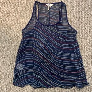 BCBG Generation Semi Sheer Striped Tank size medium